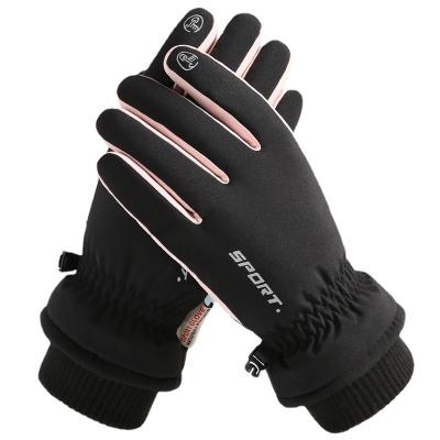 China Wholesale Men Women Winter Waterproof Windproof Men Running Ski Gloves Touchscreen Thermal Cycling Gloves for sale