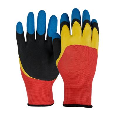 China Anti Slip Latex Coated Safty Industrial Breathable Gloves Custom Anti Slip Outdoor Working Gardening Protective Gloves Latex Coated Gardening Gloves for sale