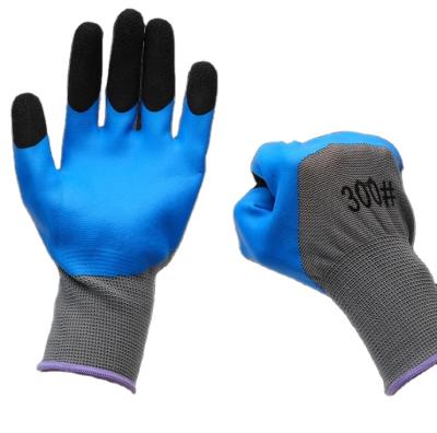 China Breathable Anti-Slip Work Protection Men Women Foam Mechanic Nylon Work Gloves Safety Nitrile Rubber Coating Gardening Gloves 13G for sale