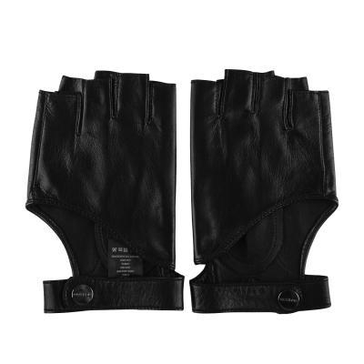 China Stylish Gloves Women Cycling Leather Gloves Half Finger Fingerless Daily Life for sale