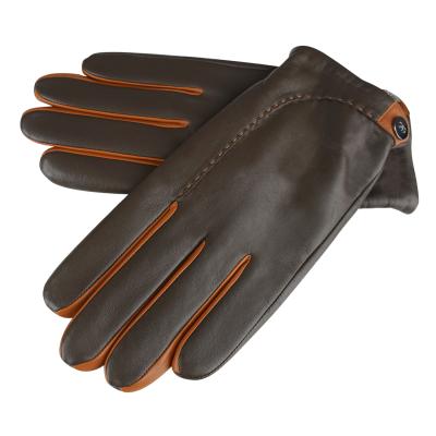 China Simple Fashionable Genuine Custom Sheepskin Leather Gloves For Men Training for sale