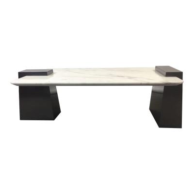 China Modern Manufacturer Supplier China Cheap Tea Table Rectangle Center Table Decoration Stone Porch Tea Table Frame Stainless Steel for sale