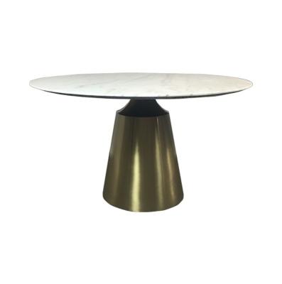 China Modern Fine Quality Stainless Steel Coffee Round Frame Marble Modern Design Modern Luxury Customized Tea Table Furniture for sale