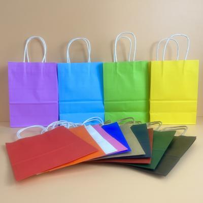 China Recyclable fancy gift paper bag with handel for clothes gifts shoes food small size 15mm*8mm*21mm for sale