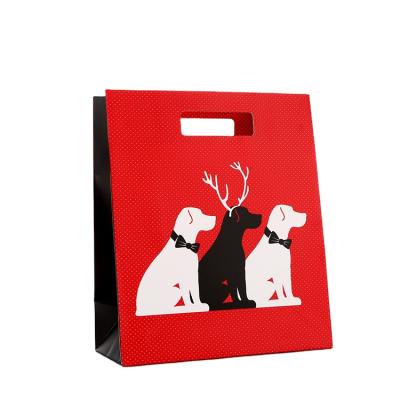 China Promotion Recyclable Custom Paper Bag For Christmas Holiday Packing With Different Style for sale