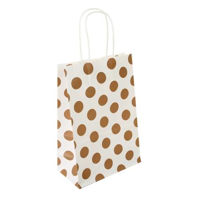 China Wholesale High End Bag Polka Dot Solid Color Tote Bag Recyclable Stain Polka Dot Apparel Shopping Bag Flowers Lipstick Gift Wrapping Paper for sale