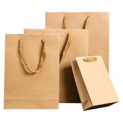 China Wholesale Factory Recyclable In Stock Luxury Thickened Bag Logo Gift Paper Bag Custom Made Tote Paper Bag Solid Color Paper Packaging for sale