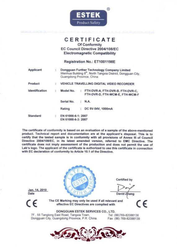 CE - Further Technology (Dongguan) Co., Limited