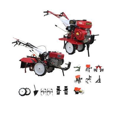 China Agriculture 10hp 7hp 7.5hp mini farms kubota tractor cultivator diesel rotary weeder power tiller machine price for sale