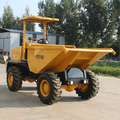 China Professional Hydraulic Mini 4x4 Dump Truck Dump Truck 5.0ton Wheel Tipper For Sale 4 - 6L for sale