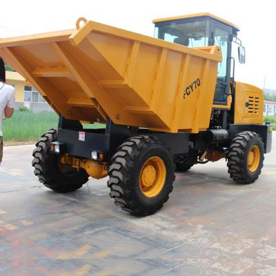 China Hot Selling Water Cooled Semi Mini Tipper Truck Trailer Site 7ton Hydraulic Dumper Pickup With Low Price 4 - 6L for sale