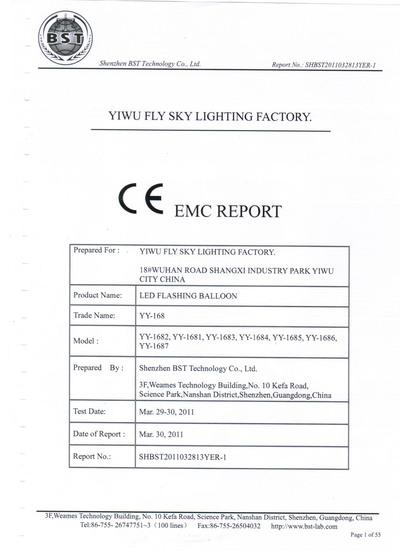 CE - Yiwu Fly Sky Lighting Factory