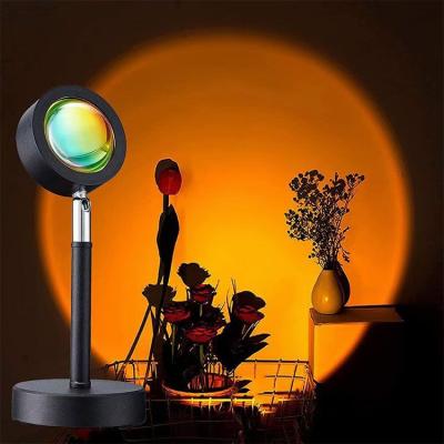 China Residential Sunset Lamp Projector 10W Light Warm Romantic Visual Night December Sunset Glow USB Sunset Light 180 Degree Rotation for sale