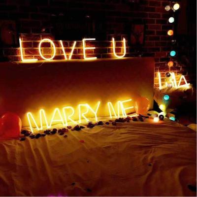 China Modern Wedding Decoration LED Marquee Letter Neon Signs Wall Decorative DIY For Party Birthday Room Christmas Decor for sale