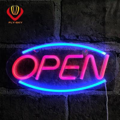 China Talking Lighted Neon Open Sign Include Working Hour Sign, 3 