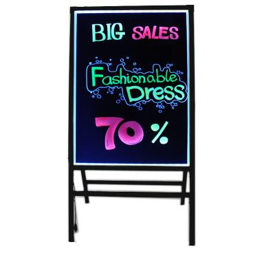 China Display writing slate board LED writing sign board with tempered glass best for store promotion for sale