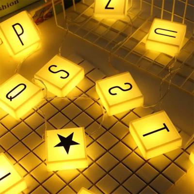 China 15 Letter Post Modern Led Light Box String With 60 Letters 4 Meter Length DIY Numbers And Symbols HAPPY BIRTHDAY For Party Home Decoration for sale