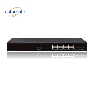 China IEEE802.3 Layer 2 POE Switch 16 4GE SFP Ports 10/100/1000M 1 Console Auto MDI/MDIX for sale