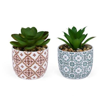 China Minimalist Mini Plastic House Plants for Home Office Decoration Cheap Artificial Succulent Plants for sale