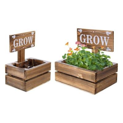 China Modern Flower Succulent Planter With Plastic Box Indoor Plant Garden Vegetable Wooden Flower Pot for sale