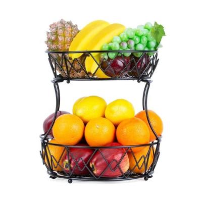 China Viable Hot Selling Organizer Storage 2 Tier Vegetable Fruit Basket for sale