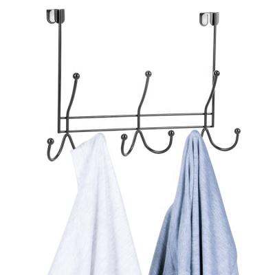 China Viable Manufacturer Wholesale Bathroom Stainless Steel Towel Clothes Wall Rack Hanger With Hooks for sale