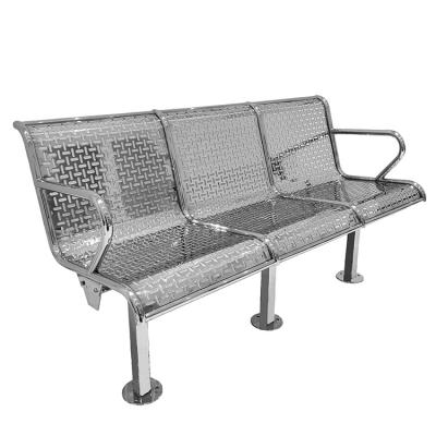 China Contemporary Stainless Steel Airport Chairs Waiting Hospital Chairs Visitors Chair 3 Seats Stainless Steel Stainless Bench for sale