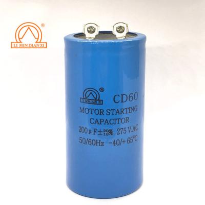 China lowes starting motor capacitor 250v 250uf cd60 starting capacitor for sale