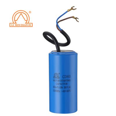 China Capacitor cd60 250v 3hp motor starting motor starting capacitor for sale