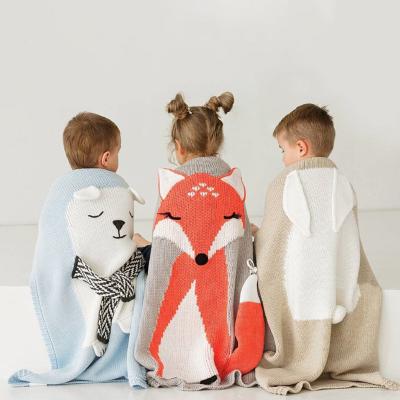 China Baby 1pc Cotton 3D Anti-Static Blanket Knitting Warm Rabbit Bedding Quilt Blanket For Bed Stroller Wrap Infant Wrap Baby Photography Prop for sale