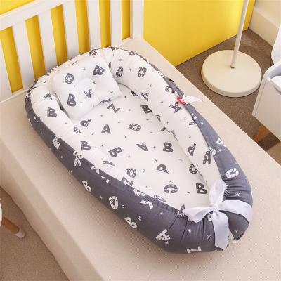 China Modern Removable Sleep Nest For Baby Bed Hutch With Pillow Travel Playpen Infant Toddler Crib Infant Crib Mattress for sale