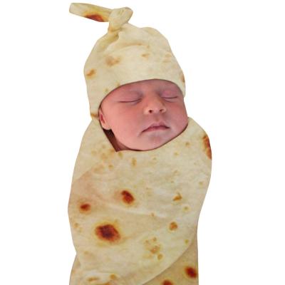 China High Quality Anti-Static Burrito Baby Blanket Flour Tortilla Wraps Sleep Covering Wraps Wrap Hat for sale