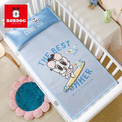 China New Summer Baby Mattress Anti-static Baby Cooling Hutch Mat With Pillow Newborn Ice Silk Pad Infant Sleep Bedding Set for sale