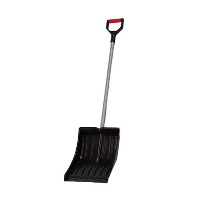 China Durable high safety heavy duty plastic snow shovel with soft plastic sheath and closed handle for driveway or sidewalk clearance for sale