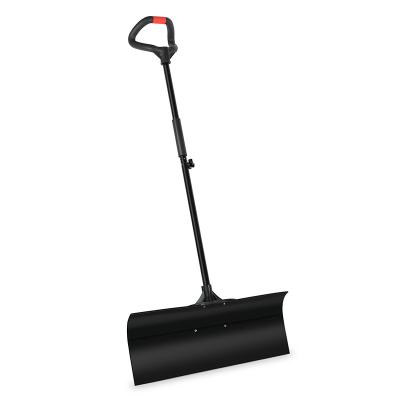 China New Durable 2022 Plastic Snow Pusher With Steel Handle Heavy Duty Snow Shovel For Driveway Or Sidewalk Clearing for sale