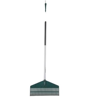 China Hot Sales Adjustable Lightweight Rake Plastic Lightweight Gather Leaves 18 Teeth Garden Rake/Leaf Rake for sale