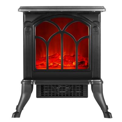 China Infrared Realistic 3D Flame Effects PTC Free Realistic Flame Effect 17.5inch Electric Ceramic Stove Heater Space Heater 3D Fireplace for sale