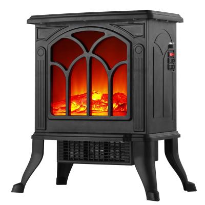 China Infrared Realistic 3D Flame Effects 750w 1500w Vertical Portable Trick Over Log And Infrared Electric Fireplace Heater Stove For Home Bathroom 3D Fire Protection for sale