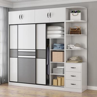 China Factory direct supply fashion modern bedroom hotel apartment home clothing storage cabinet wardrobe for sale