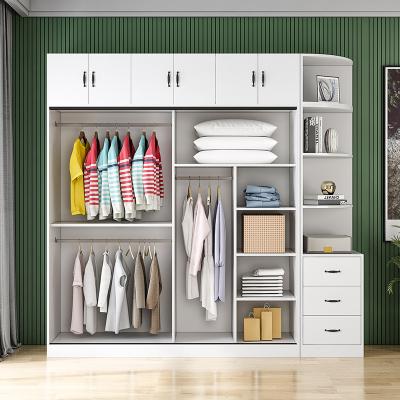 China Modern Minimalist Design Color Fashion Sliding Door Dressing Organizer Closet Wardrobe Bedroom Stitching for sale