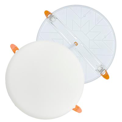 China Factory Modern Smart Round Dimmable Frameless Enclosed Outdoor Ceiling Light 10W 18W 24W 36W 60x60 cm Herapy Led Panel Light for sale