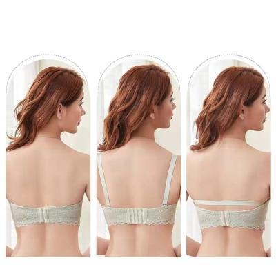 China Hot Selling Fashion Women QUICK DRY Transparent Lace Push Up Three Quarter Comfortable High Quality Bra (3/4 Cup) Manufacturer for sale