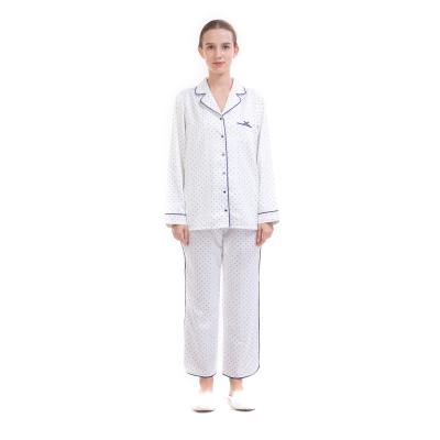 China QUICK DRY Women's Satin Silk Pajamas Set Two Piece Pj Sets Button Down Sleepwear Loungewear for sale