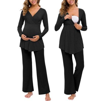 China Radiation Protection Sleepwear Nursing Pregnant Women Sleepwear Female Winter Pajamas Ladies Nightgowns Maternity Elegant Nightwear for sale