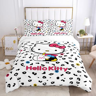 China Milk Single Cartoon Kitty Blanket 3D Microfiber Nondisposable Children's Quilt Cute Cat Bedding for sale