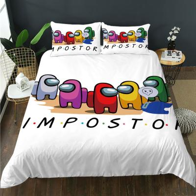 China White Viable 3D Among Double Set Printed Bedding Wholesale Suitable For Teenagers for sale