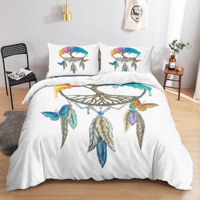 China Bohemia 3D Viable White Dream Catcher Bedding Adult Bedroom Comforter Cover Customizable for sale