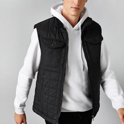 China High Quality Custom Plus Size Mens Formal Coats Quilted Sleeveless Zipper Up Vest Waistcoats For Men for sale