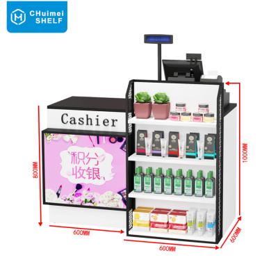 China 1)Supermarket 2)stores 3)shop grocery style store equipment simple steel wooden wooden checkout counter for sale