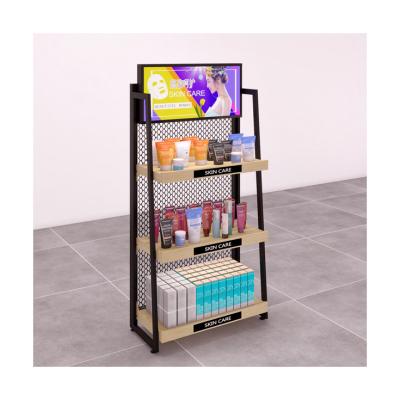 China Displaying Goods Customized Professional Cosmetic Store Display Rack High End Showcase Cabinet for sale